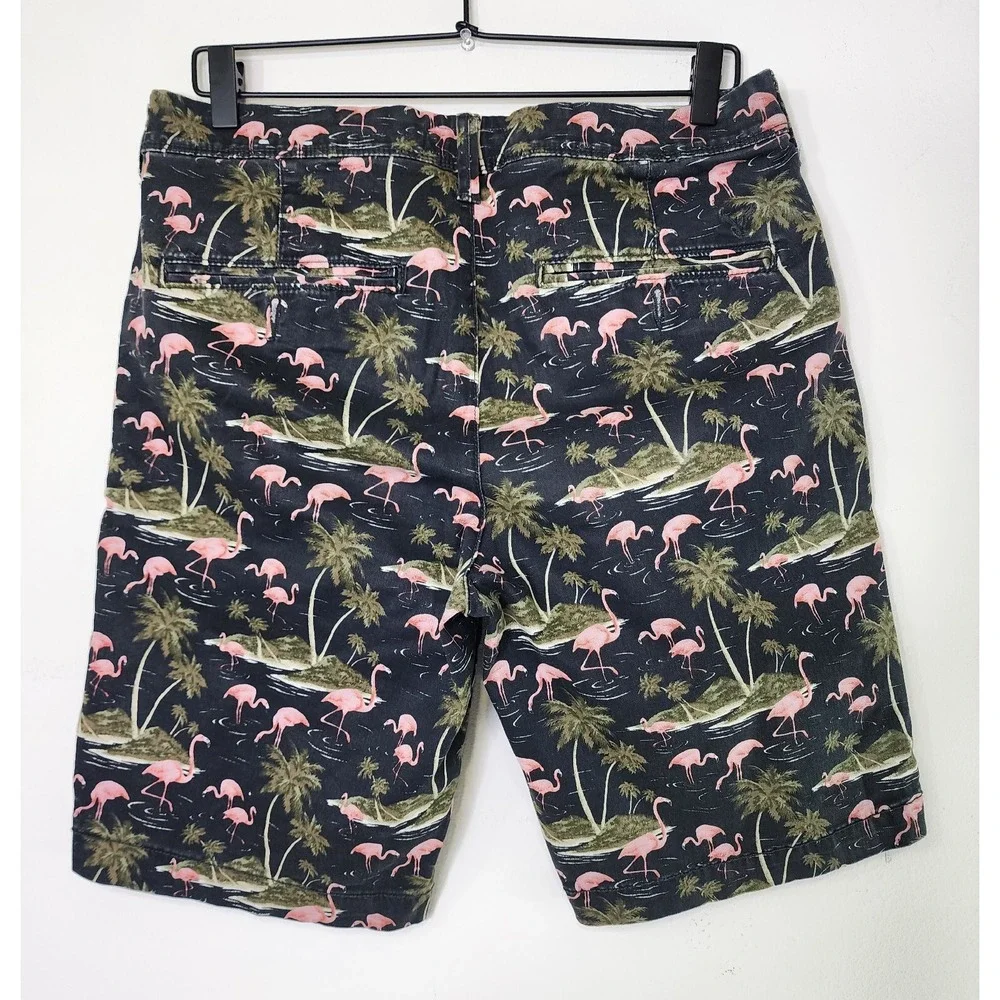 American Eagle Slim Mens 30 Black Stretch‎ Flamingo Shorts Extreme Flex Chinos